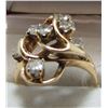 Image 2 : 14 KT Yellow Gold & Diamond Ladies Free Form Ring - Size 9 3/4 - 1.09ctw - Appraised