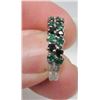 Image 2 : 18 Kt White Gold Emerald & Sapphire Band - Size 6