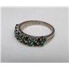 Image 3 : 18 Kt White Gold Emerald & Sapphire Band - Size 6
