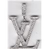 Image 1 : Custom 18Kt White Gold LV (Louis Vuitton) Diamond Pendant / Charm - 1.5ctw