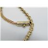 Image 4 : Beautiful 14 Kt Tri-Gold Fashion Chevron Necklace - 16" - 17.3 Grams