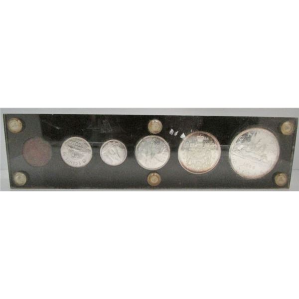 1966 Canada Silver Coin Mint Set In Original Plastic Case