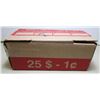 Image 1 : ESTATE FIND - Bank Box Of Pennies (1970's) $25 Face In Canadian Pennies