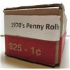 Image 2 : ESTATE FIND - Bank Box Of Pennies (1970's) $25 Face In Canadian Pennies