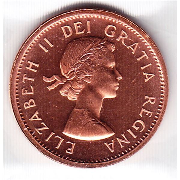 1963 Canada ICCS Graded Small 1 Cent Penny Coin - PL-66