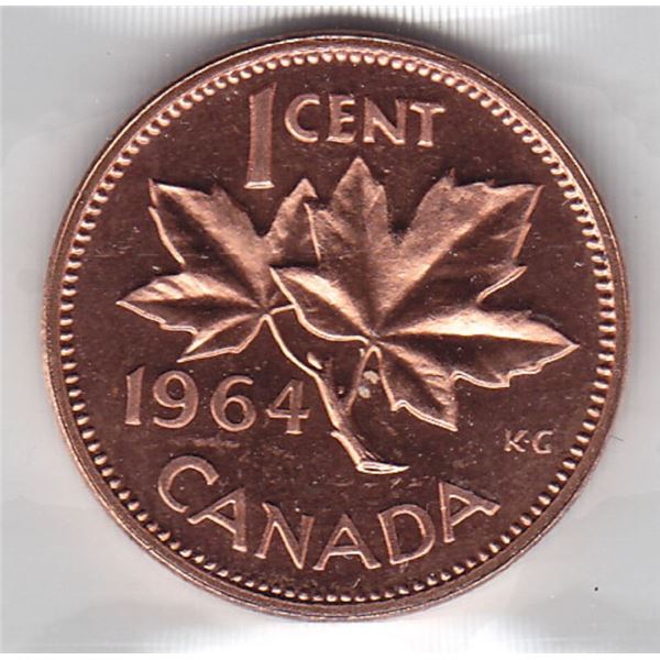1964 Canada ICCS Graded Small Cent (Penny) - PL-65; Red - Ultra Heavy Cameo
