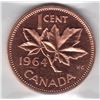 Image 1 : 1964 Canada ICCS Graded Small Cent (Penny) - PL-65; Red - Ultra Heavy Cameo