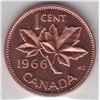 Image 1 : 1966 Canada ICCS Graded Small Cent Penny Coin - PL-66; Red - Heavy Cameo