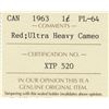 Image 3 : 1963 Canada ICCS Graded Small Cent (Penny) - PL-64; Red - Ultra Heavy Cameo