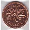 Image 1 : 1964 Canada ICCS Graded Small Cent Penny Coin - PL-66; Red - Ultra Heavy Cameo