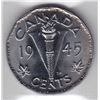 Image 1 : 1945 Canada ICCS Graded Five Cent Nickel Coin - MS-65