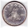 Image 2 : 1955 Canada ICCS Graded Silver 10-Cent Dime Coin - PL-66