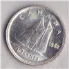 Image 1 : 1942 Canada ICCS Graded Silver 10-Cent Dime Coin - AU 55