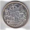Image 1 : 1957 Canada ICCS Graded Silver 50-Cent Half Dollar Coin - PL-66