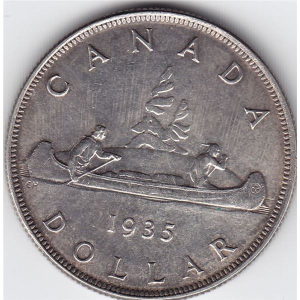 1935 Canada Silver $1 Dollar Coin