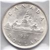Image 1 : 1937 Canada Silver $1 Dollar Coin - ICCS Graded MS-64!