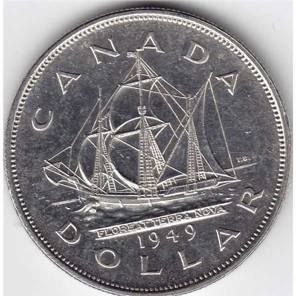 1949 Canada Silver $1 Dollar Coin - BU!