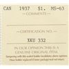 Image 3 : 1937 Canada ICCS Graded Silver $1 Dollar Coin - MS-63