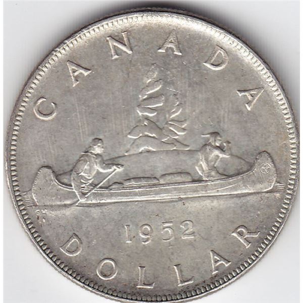1952 Canada Silver $1 Dollar Coin - FWL - 2 x HP