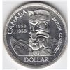Image 1 : 1958 Canada Silver $1 Dollar Coin - BU
