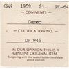Image 3 : 1959 Canada ICCS Graded Silver $1 Dollar Coin - PL-64 - Cameo