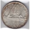 Image 1 : 1962 Canada ICCS Graded Silver $1 Dollar Coin - MS-65