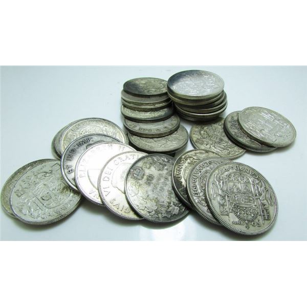30 x Canada Silver Fifty (50) Cent Half Dollars - Better Dates, Better Grades