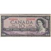 Image 1 : 1954 Bank Of Canada $10 Bank Note - Modified Portrait - S/T Serial