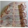 Image 3 : Uncut Sheet Of 1986 Canada $2 Two Dollar Bank Notes