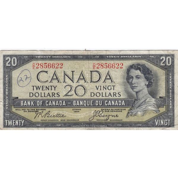 1954 Canada $20 Devil's Face Bank Note