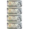 Image 1 : 8 Consecutive 1973 Bank Of Canada $1 Bank Notes - ECR Series - UNC