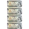 Image 3 : 8 Consecutive 1973 Bank Of Canada $1 Bank Notes - ECR Series - UNC