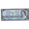 Image 2 : 1954 Bank Of Canada $5 Bank Notes - 4 Consecutive Serial Numbers - S/X Series - All Mis-Cut
