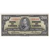 Image 1 : 1937 Bank Of Canada $20 Bank Note - D/E Series - Gordon/Towers