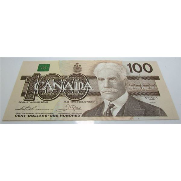1988 Bank Of Canada $100 Bank Note - UNC