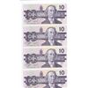 Image 1 : 11 Consecutive 1989 Bank Of Canada $10 Bank Notes - BEH Serial - Last Issue!! - All MINT