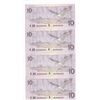 Image 2 : 11 Consecutive 1989 Bank Of Canada $10 Bank Notes - BEH Serial - Last Issue!! - All MINT