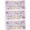 Image 6 : 11 Consecutive 1989 Bank Of Canada $10 Bank Notes - BEH Serial - Last Issue!! - All MINT