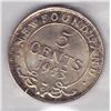 Image 1 : 1943-C Newfoundland Canada ICCS Graded Silver 5-Cent Coin - MS-64