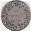 Image 1 : 1898 Newfoundland Canada Silver 50-Cent Coin - VF