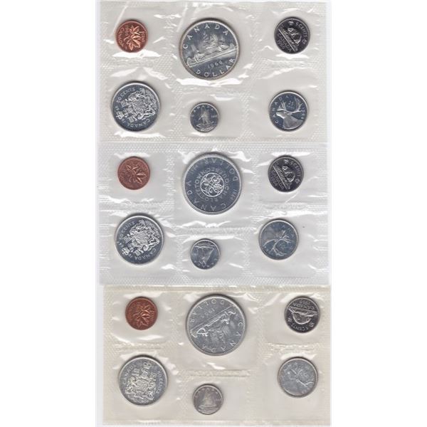 3 Canadian Silver Proof-Like Mint Coin Sets In Original Envelopes (1964 - 1966)