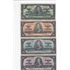 Image 1 : 4 x 1937 Bank Of Canada Bank Notes - $1, $2, $5, $10