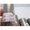 Image 3 : 5 Full OR Patial Rolls Of Canadian 5-Cent Nickel Coins - 1922-1930 Circulated - Not Gone Through