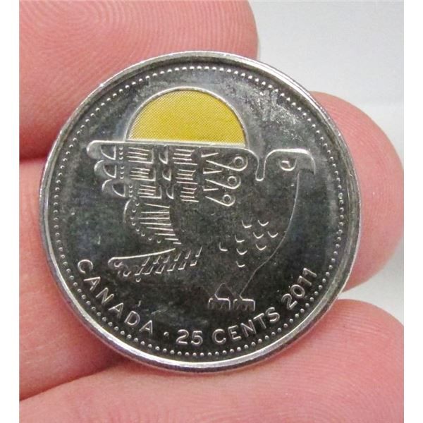 2011 Canada Painted 25-Cent Quarter Roll - All BU Coins