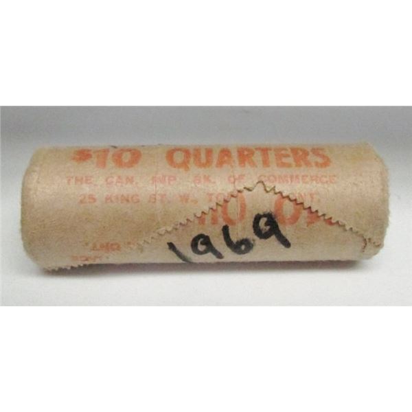 1969 Canada 25-Cent Unopened CIBC Quarter Roll