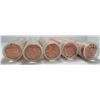 Image 2 : 5 Rolls Of 1966 Canada Red BU Smal Cent Penny Rolls - Directly From A Mint Bag