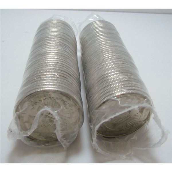2 Royal Canadian Mint Rolls Of 1999 Canada Millennium 25-Cent Quarters