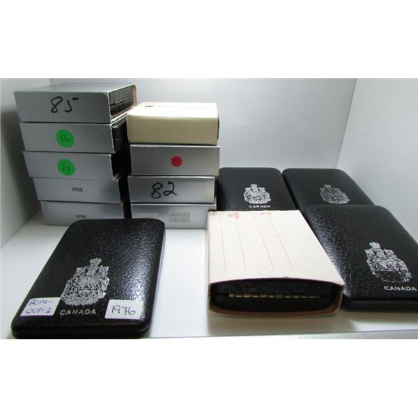 14 Canadian Proof Silver Dollar Coins In Original Boxes