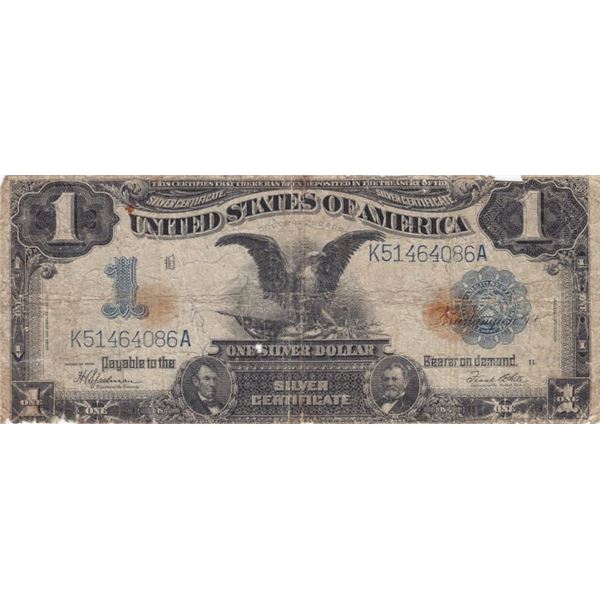 1899 USA Silver Certificate $1 Silver Dollar