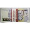 Image 1 : 100 Consecutive Brazil Central Bank 1000 Cruzados Bank Notes (Brick) With Bank Wrapper